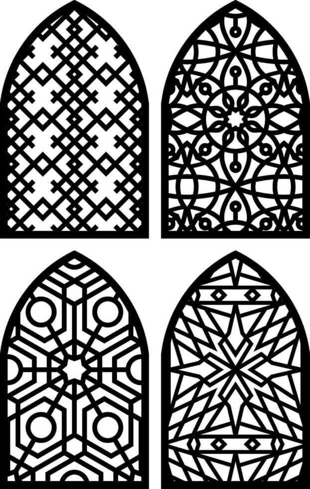 Simple Vector Pattern for Laser Cutting, Decoration, and Ornament. Metal design, wood carving, vector