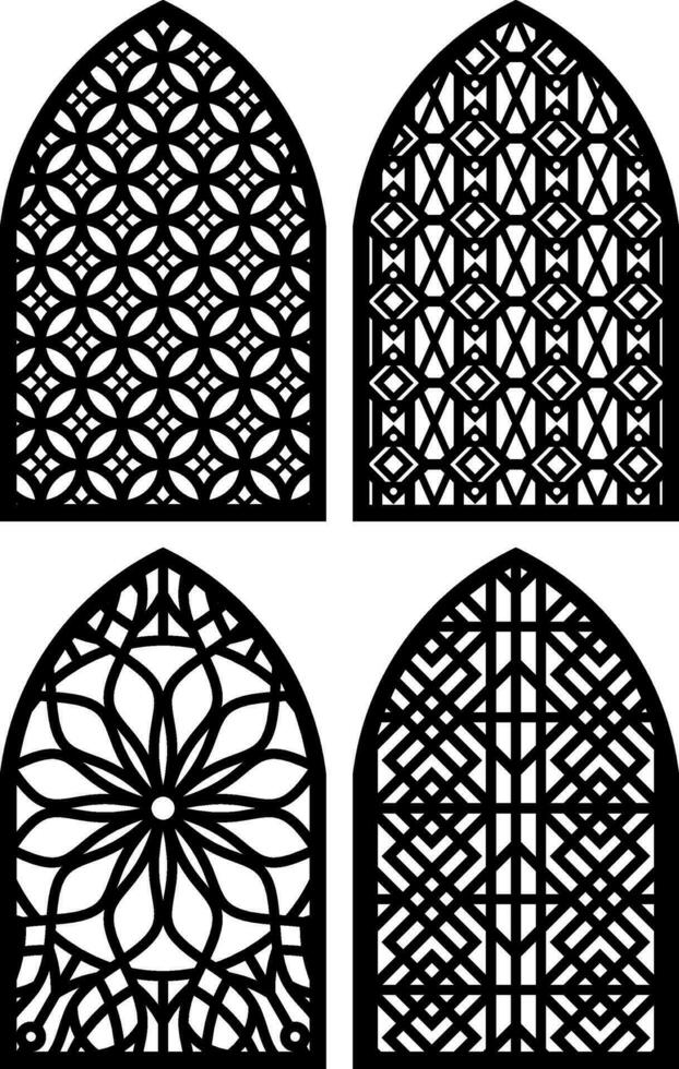 Simple Vector Pattern for Laser Cutting, Decoration, and Ornament. Metal design, wood carving, vector