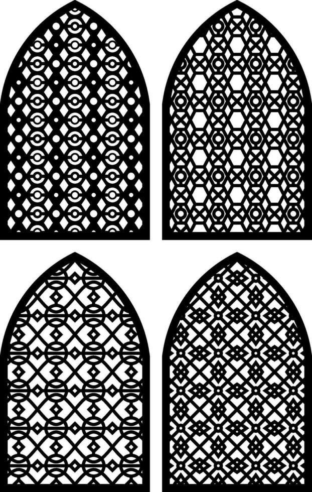 Simple Vector Pattern for Laser Cutting, Decoration, and Ornament. Metal design, wood carving, vector
