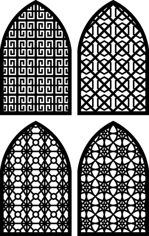 Simple Vector Pattern for Laser Cutting, Decoration, and Ornament. Metal design, wood carving, vector