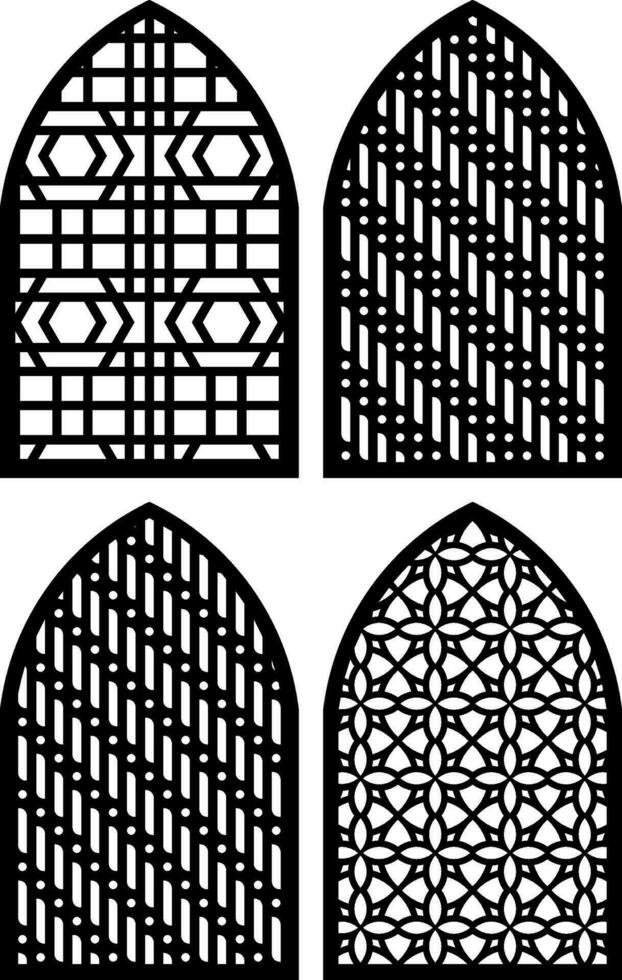 Simple Vector Pattern for Laser Cutting, Decoration, and Ornament. Metal design, wood carving, vector