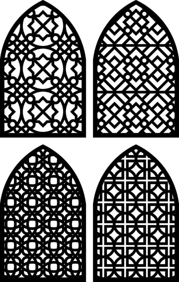 Simple Vector Pattern for Laser Cutting, Decoration, and Ornament. Metal design, wood carving, vector