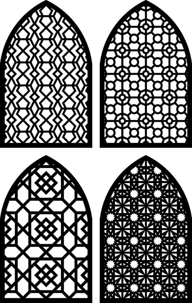 Simple Vector Pattern for Laser Cutting, Decoration, and Ornament. Metal design, wood carving, vector