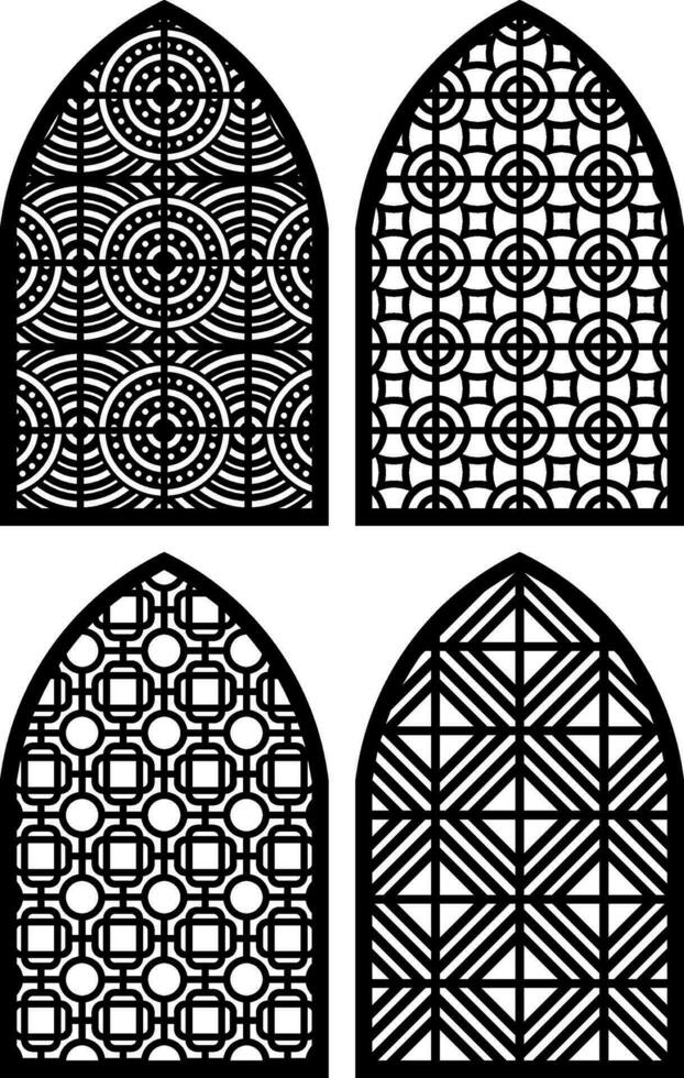 Simple Vector Pattern for Laser Cutting, Decoration, and Ornament. Metal design, wood carving, vector