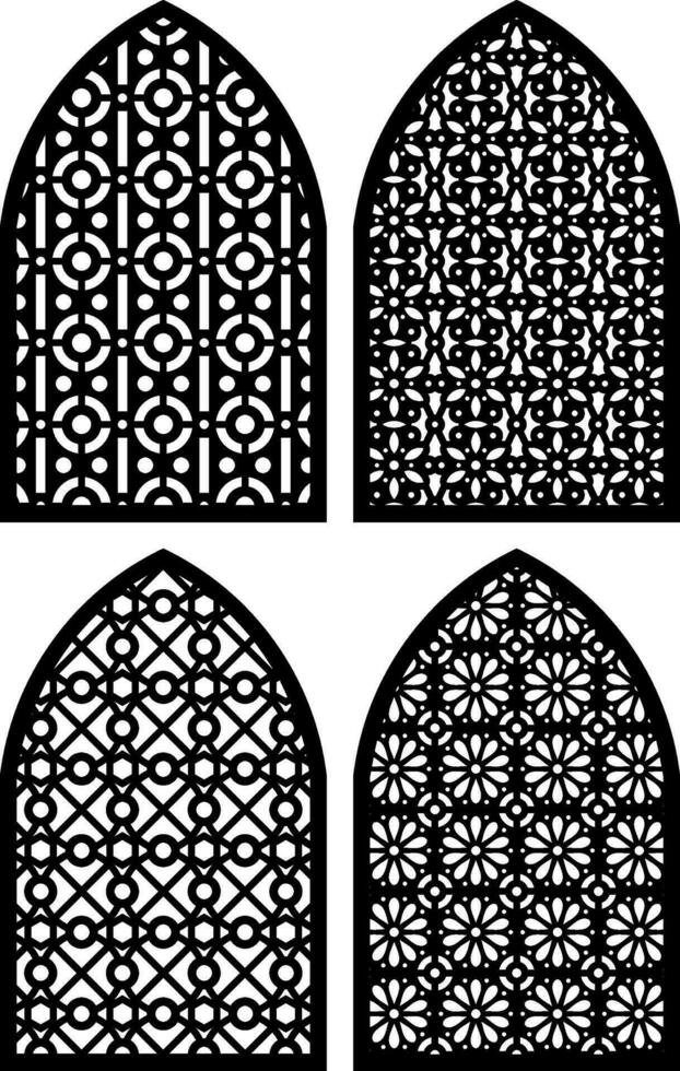 Simple Vector Pattern for Laser Cutting, Decoration, and Ornament. Metal design, wood carving, vector