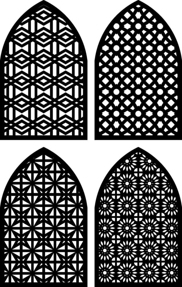 Simple Vector Pattern for Laser Cutting, Decoration, and Ornament. Metal design, wood carving, vector