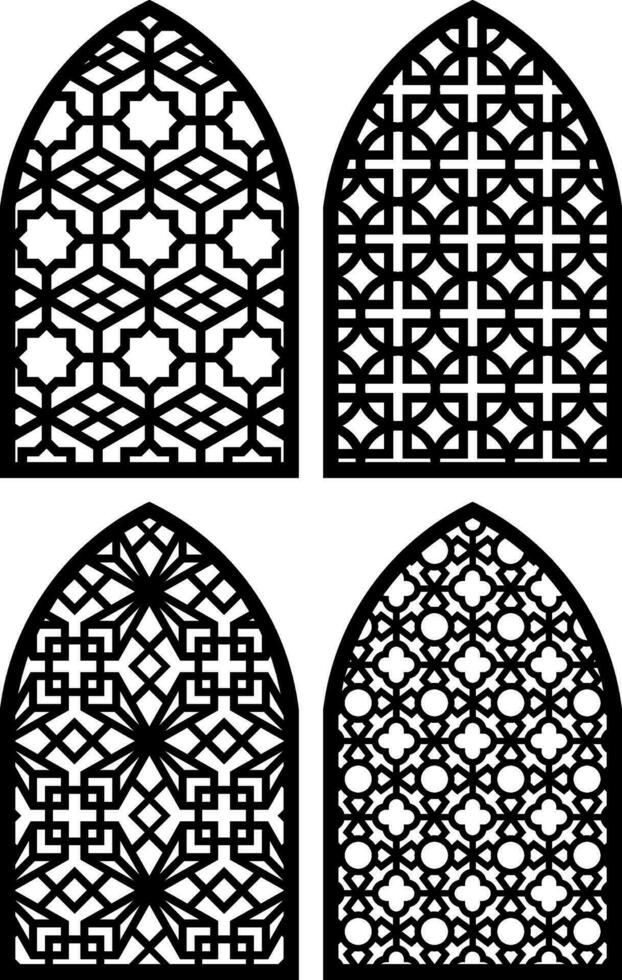 Simple Vector Pattern for Laser Cutting, Decoration, and Ornament. Metal design, wood carving, vector