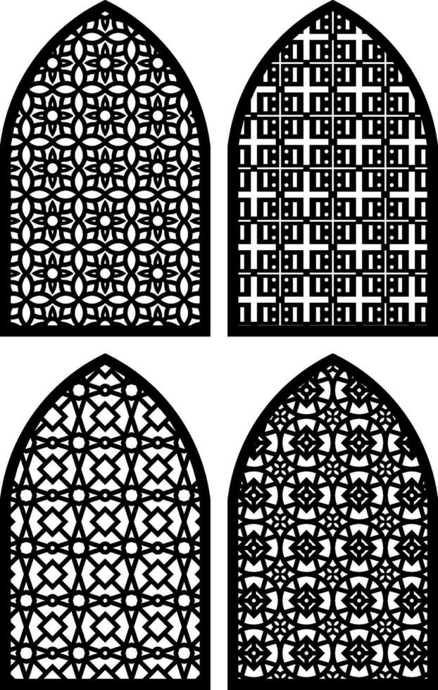 Simple Vector Pattern for Laser Cutting, Decoration, and Ornament. Metal design, wood carving, vector