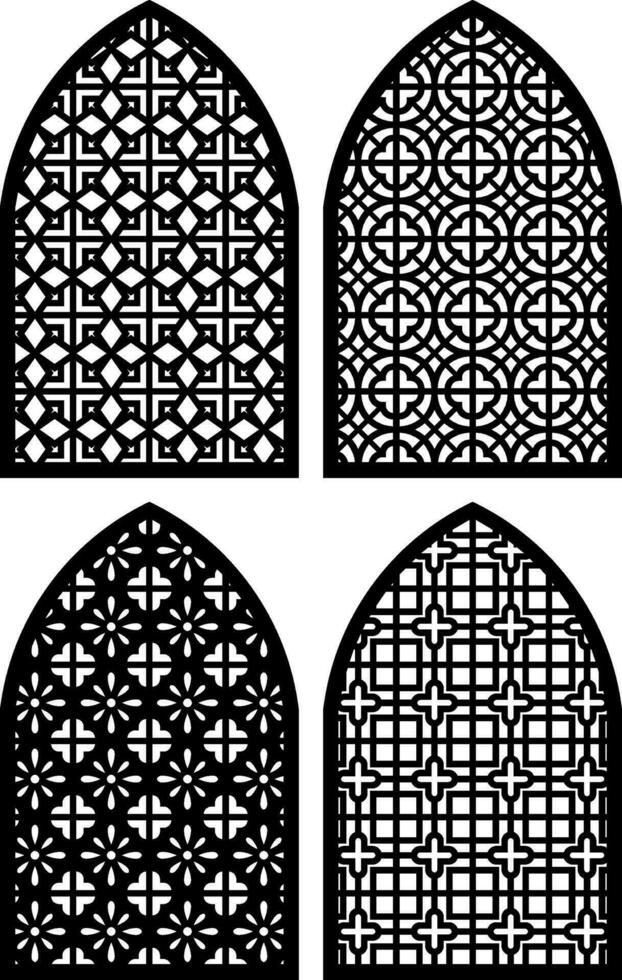 Simple Vector Pattern for Laser Cutting, Decoration, and Ornament. Metal design, wood carving, vector
