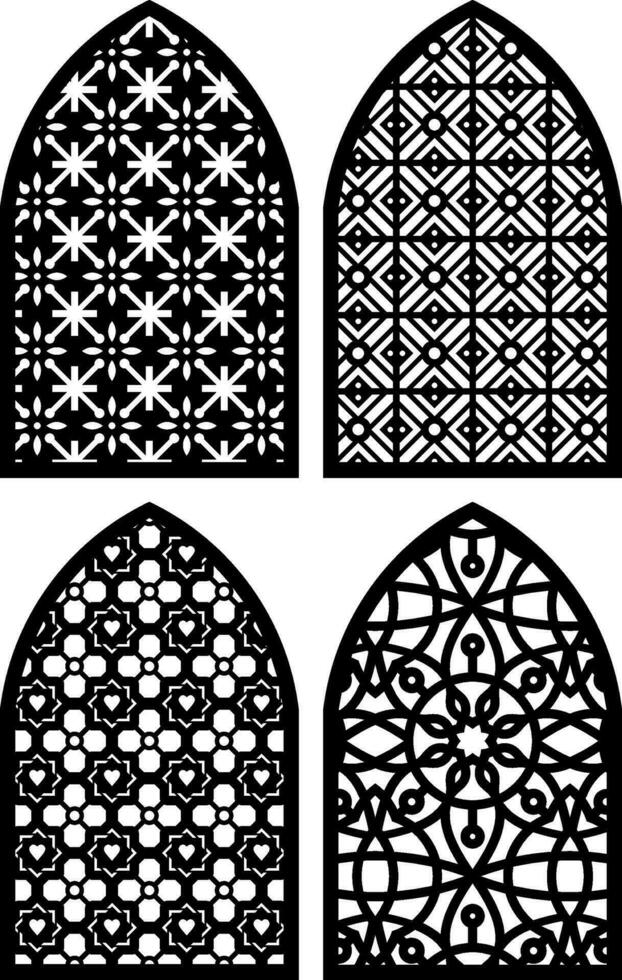 Simple Vector Pattern for Laser Cutting, Decoration, and Ornament. Metal design, wood carving, vector