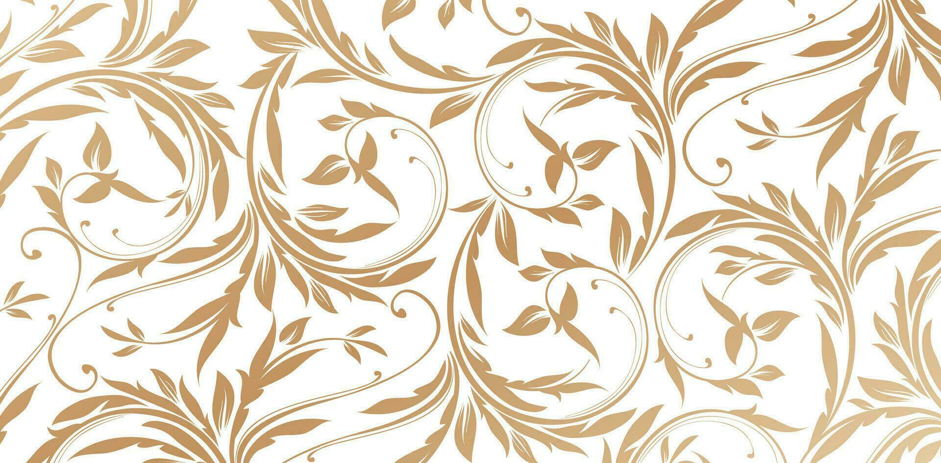 vector illustration ornate florals seamless patterns golden colors for Fashionable modern wallpaper or textile, book covers, Digital interfaces, prints designs templates materials, wedding invitations