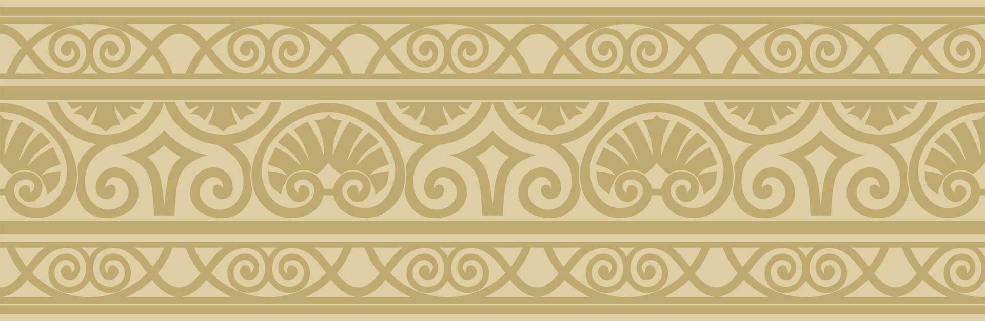 vector oro sin costura clásico Renacimiento ornamento. interminable europeo borde, renacimiento estilo marco