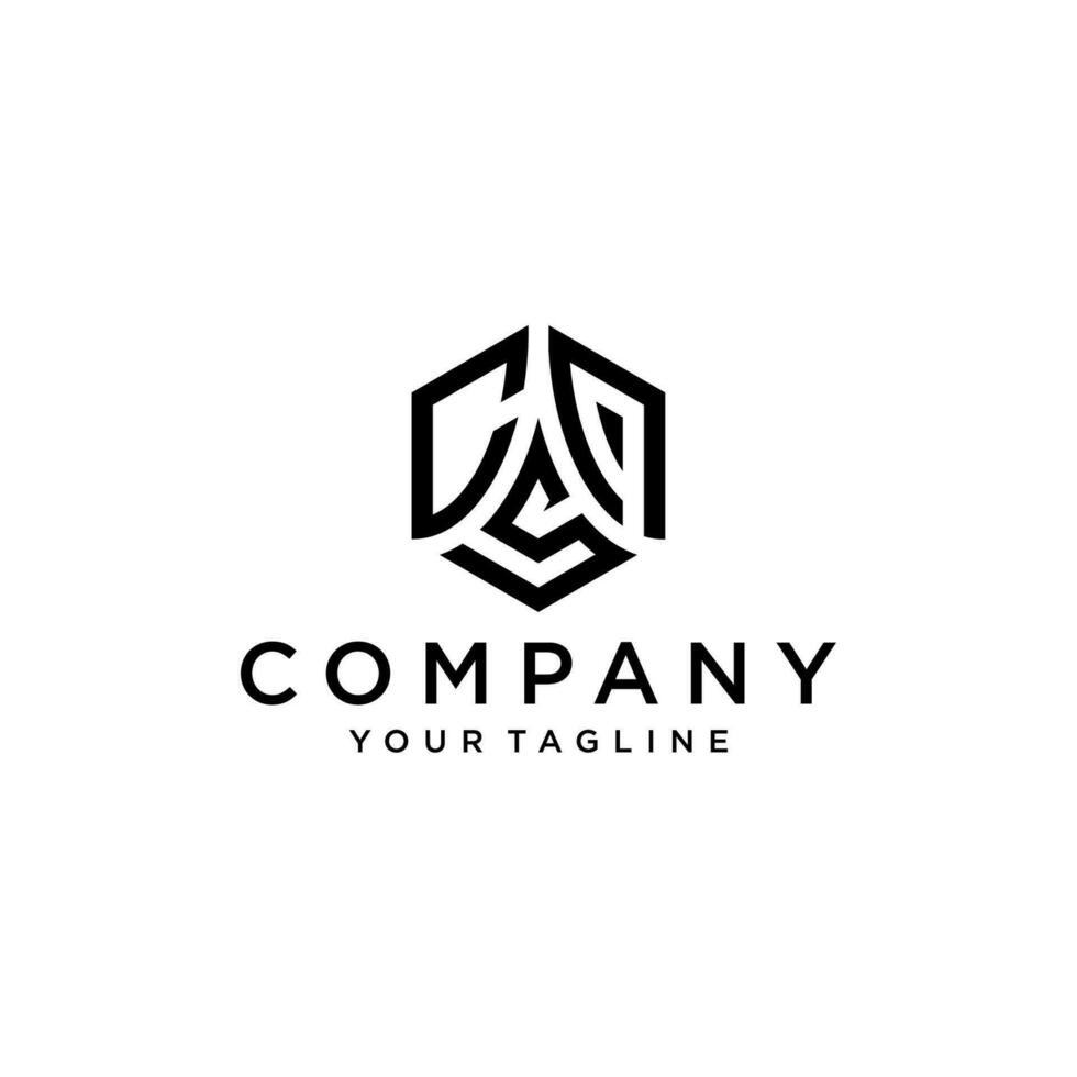 CPS hexagon logo vector, develop, natural, luxury, modern, finance logo, strong, suitable for your company. vector