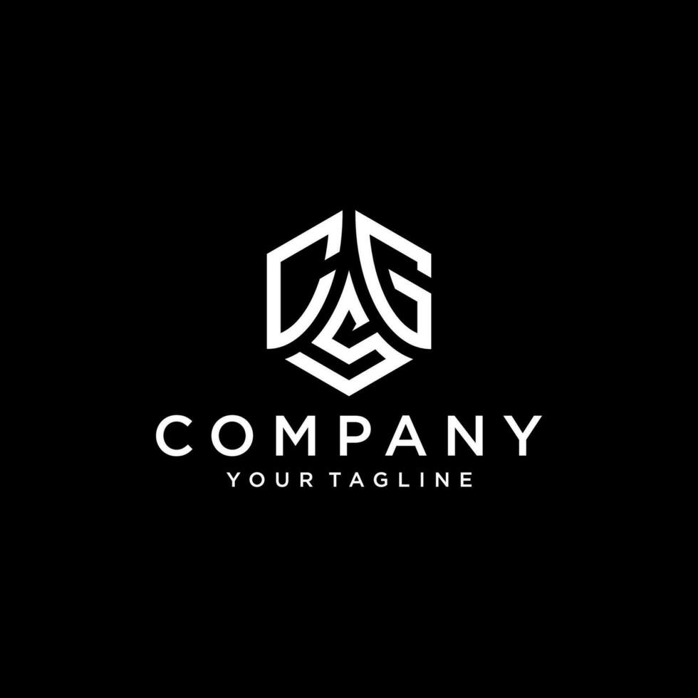 CGS hexagon logo vector, develop, natural, luxury, modern, finance logo, strong, suitable for your company. vector