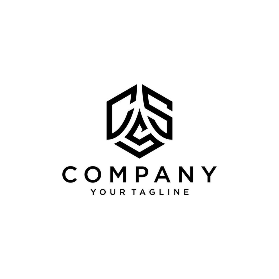 CSS hexagon logo vector, develop, natural, luxury, modern, finance logo, strong, suitable for your company. vector