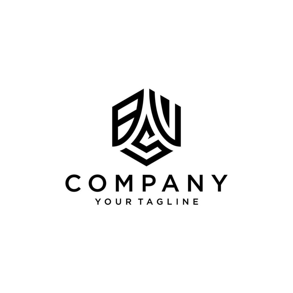 BVS hexagon logo vector, develop, natural, luxury, modern, finance logo, strong, suitable for your company. vector