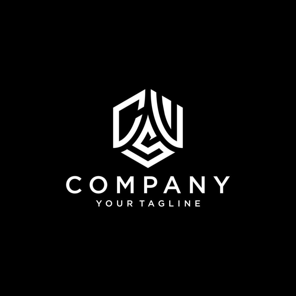 CVS hexagon logo vector, develop, natural, luxury, modern, finance logo, strong, suitable for your company. vector