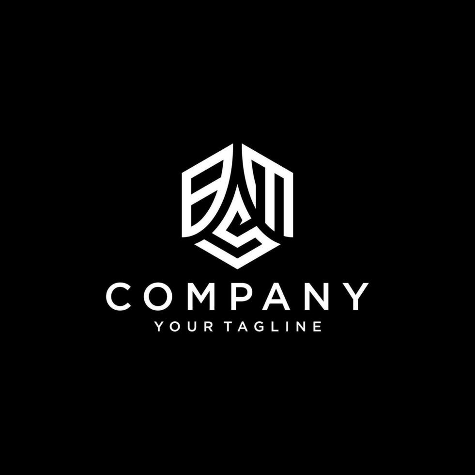 BMS hexagon logo vector, develop, natural, luxury, modern, finance logo, strong, suitable for your company. vector