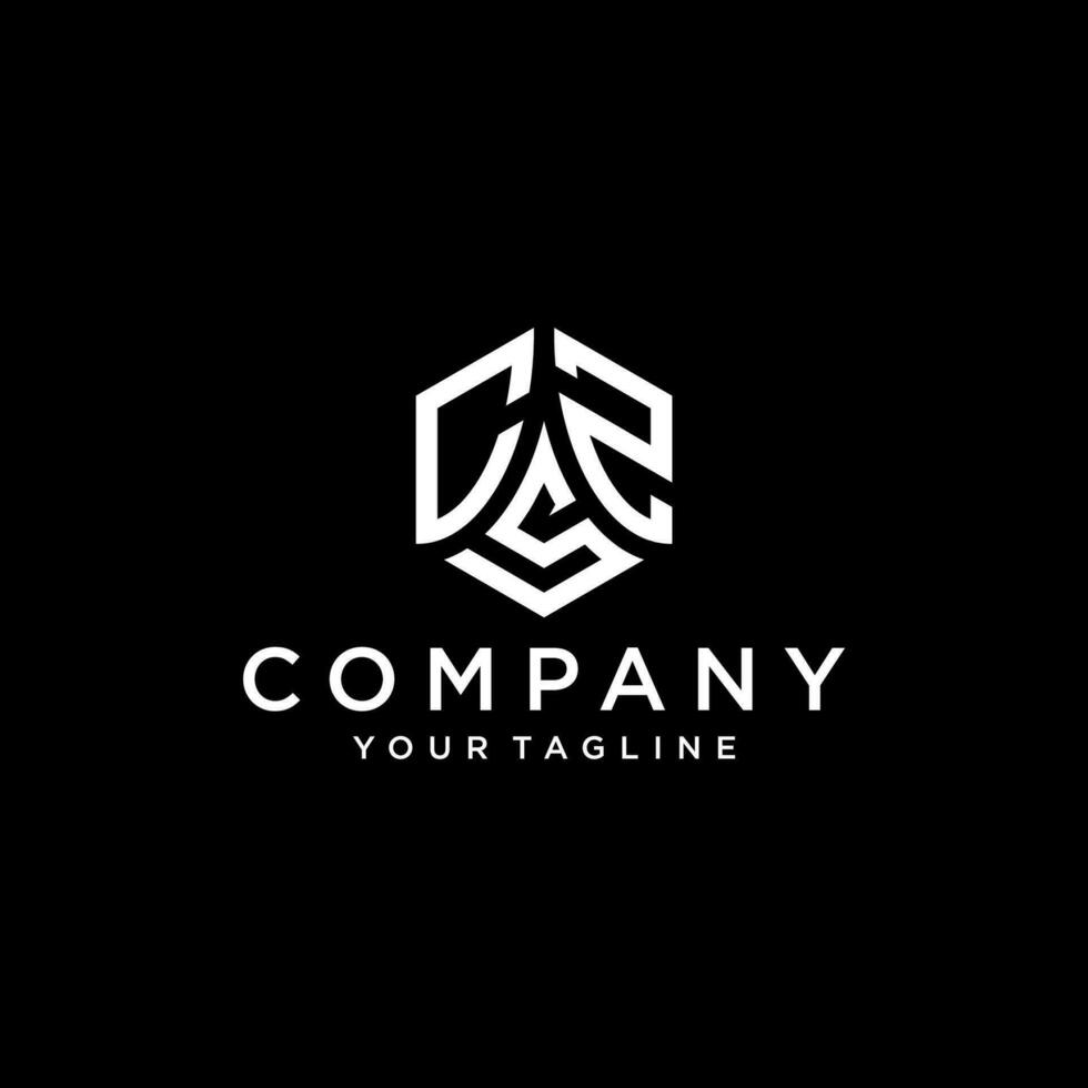 CZS hexagon logo vector, develop, natural, luxury, modern, finance logo, strong, suitable for your company. vector