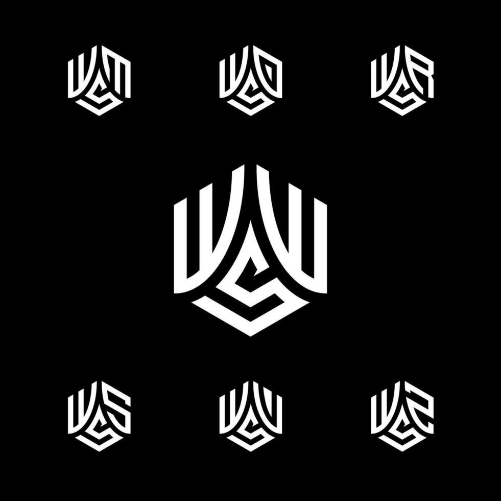 wws hexágono logo, hexágono con Tres iniciales logo vector, desarrollar, natural, moderno, Finanzas logo, real inmuebles y construcción, fuerte, adecuado para tu compañía. vector