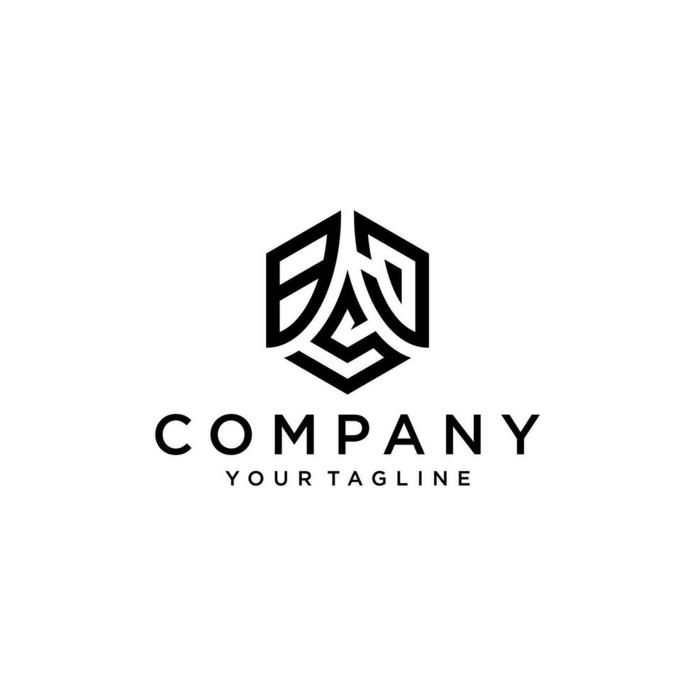 BJS hexagon logo vector, develop, natural, luxury, modern, finance logo, strong, suitable for your company. vector