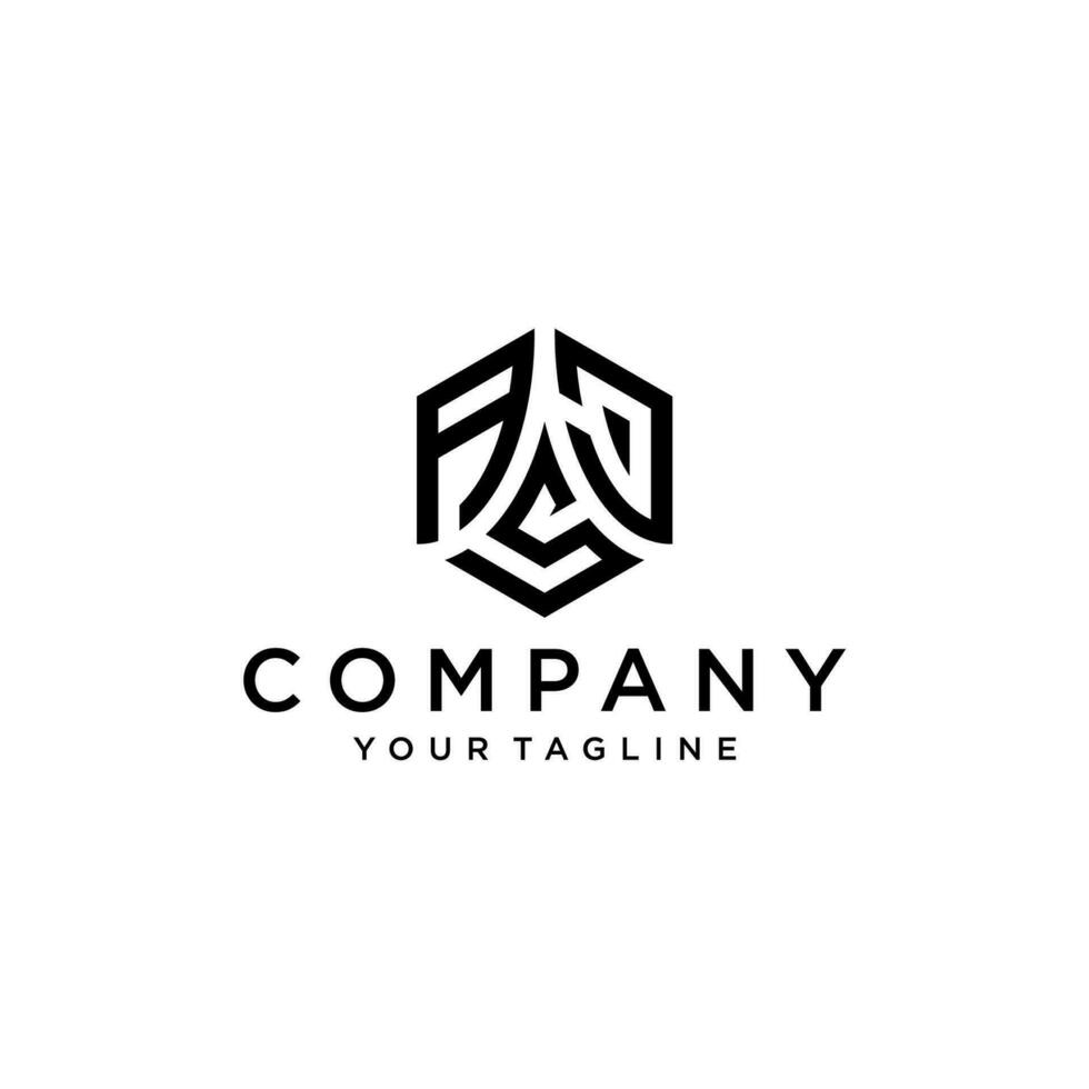 AJS hexagon logo vector, develop, natural, luxury, modern, finance logo, strong, suitable for your company. vector