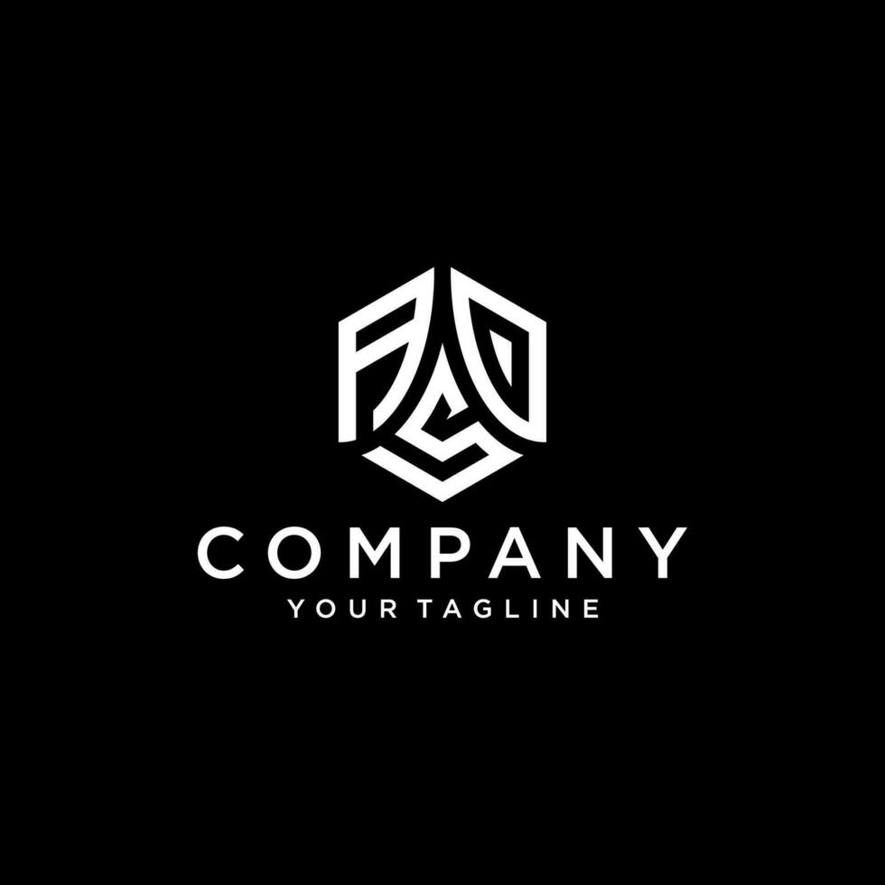 ADS hexagon logo vector, develop, natural, luxury, modern, finance logo, strong, suitable for your company. vector