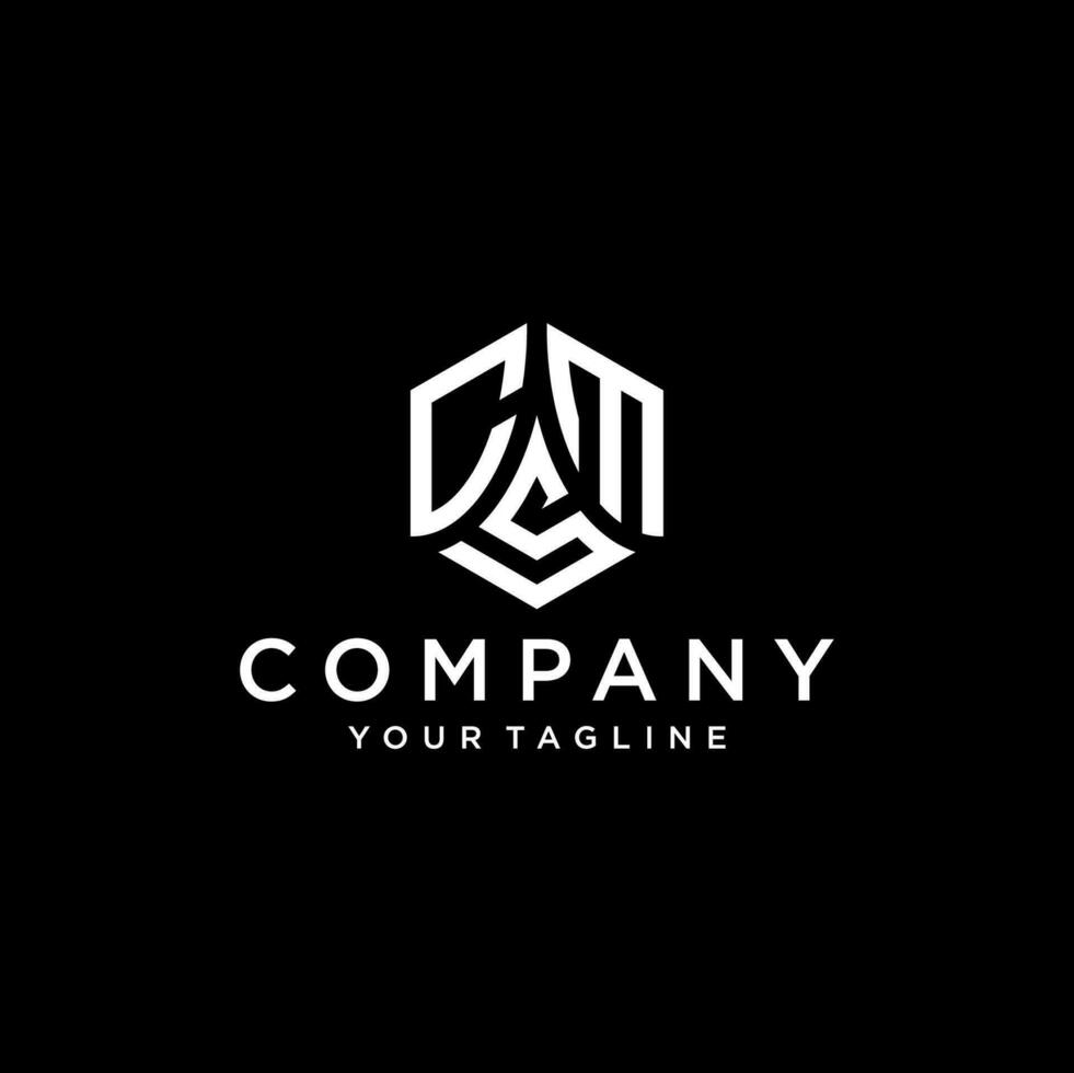 CMS hexagon logo vector, develop, natural, luxury, modern, finance logo, strong, suitable for your company. vector