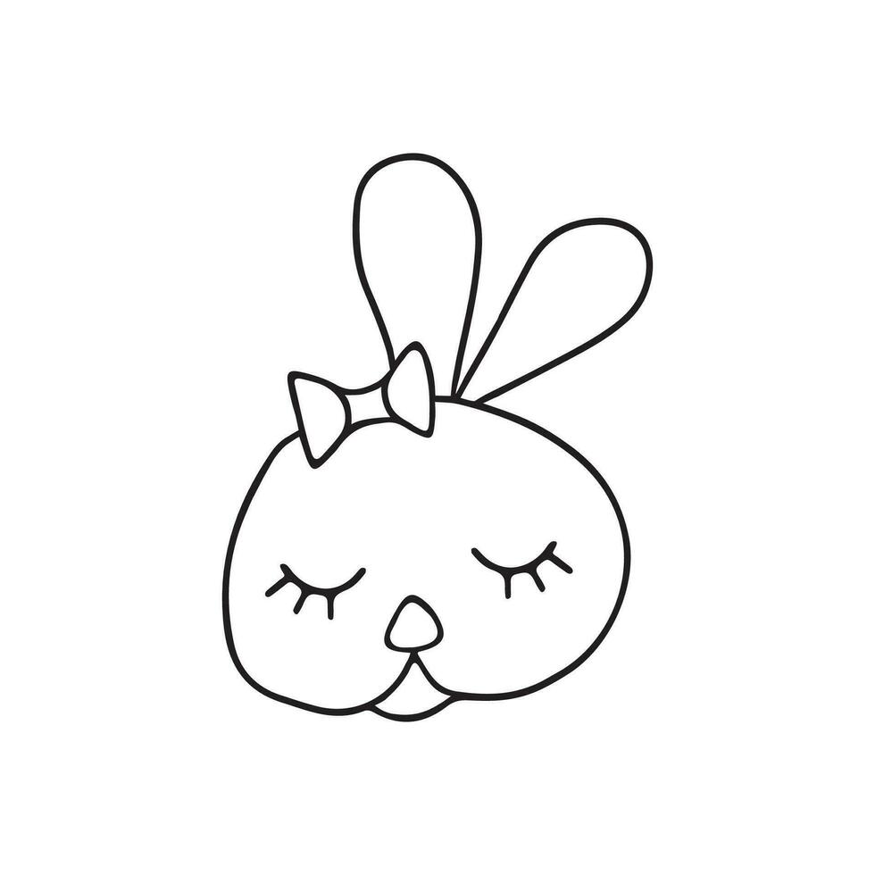 Hand drawn vector illustration of a bunny.
