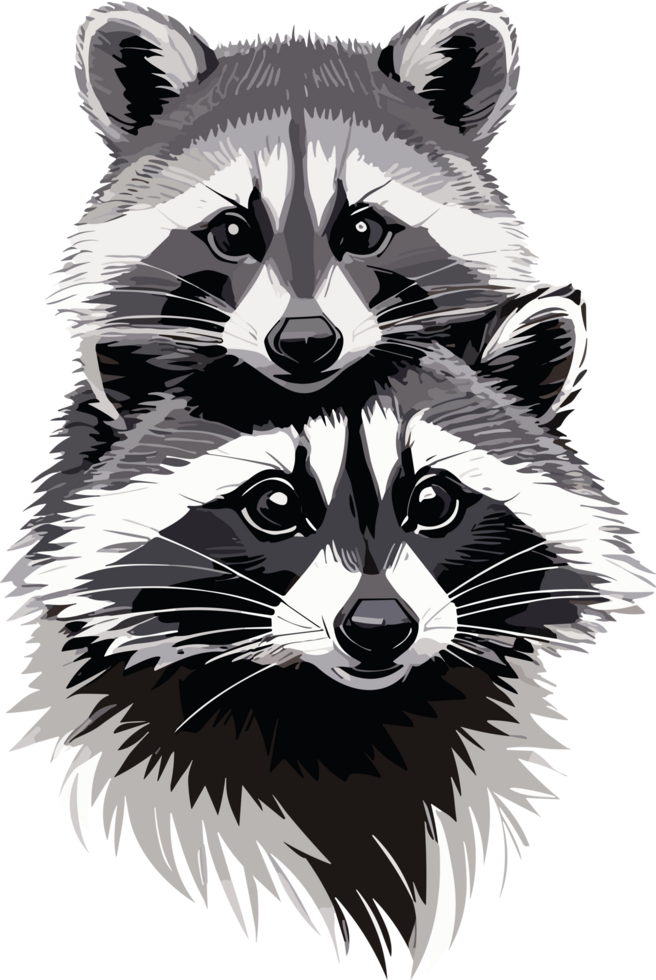 Raccoon Chronicles Exploring Nature's Bandit AI generative png