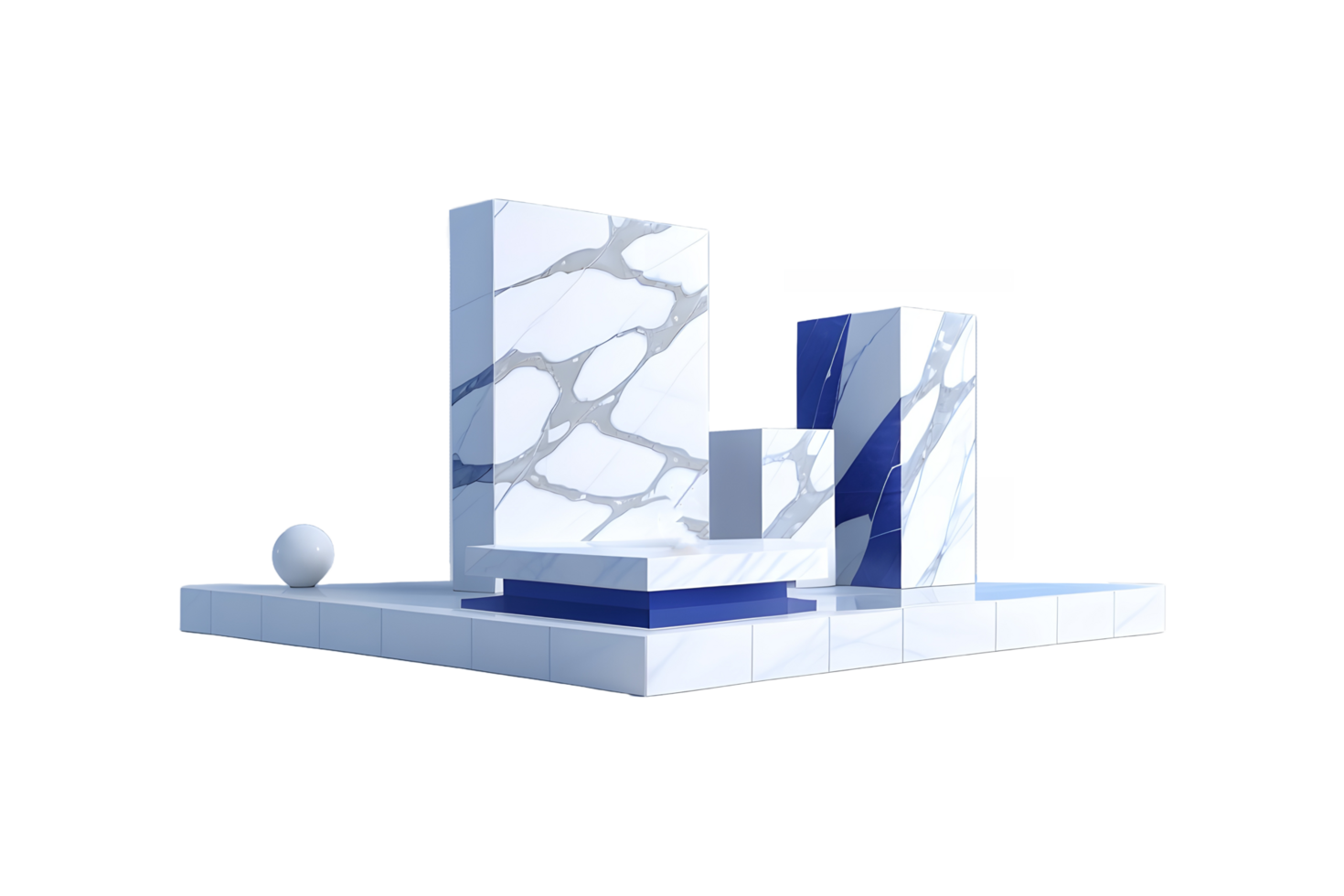 3d Abstract realistic pedestal podium stage png, Generative AI png