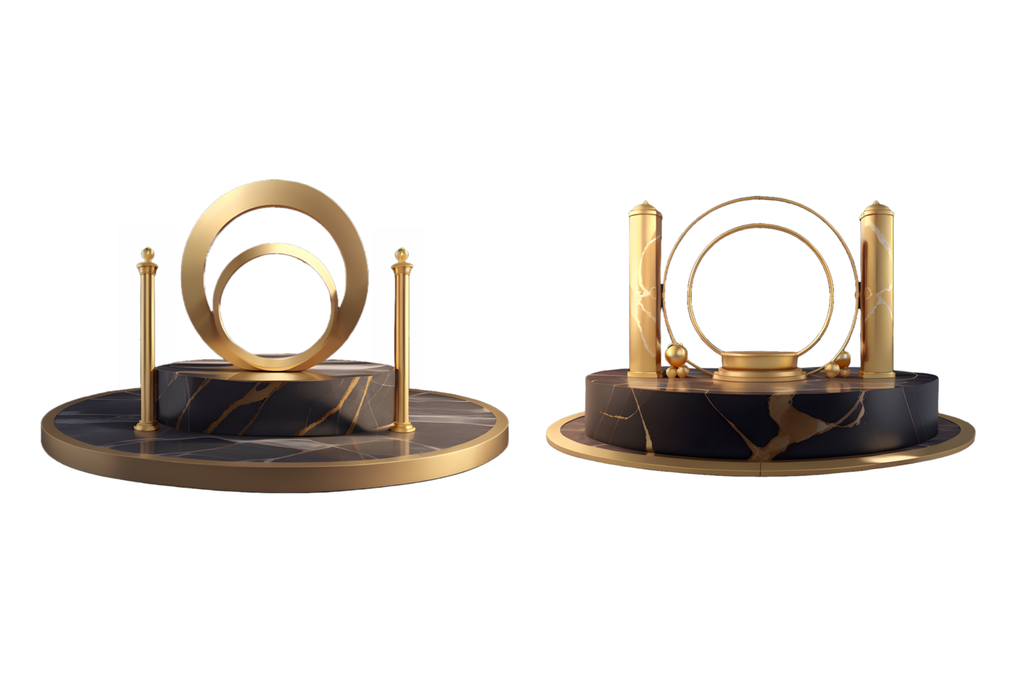 3d Abstract realistic pedestal podium stage png, Generative AI png