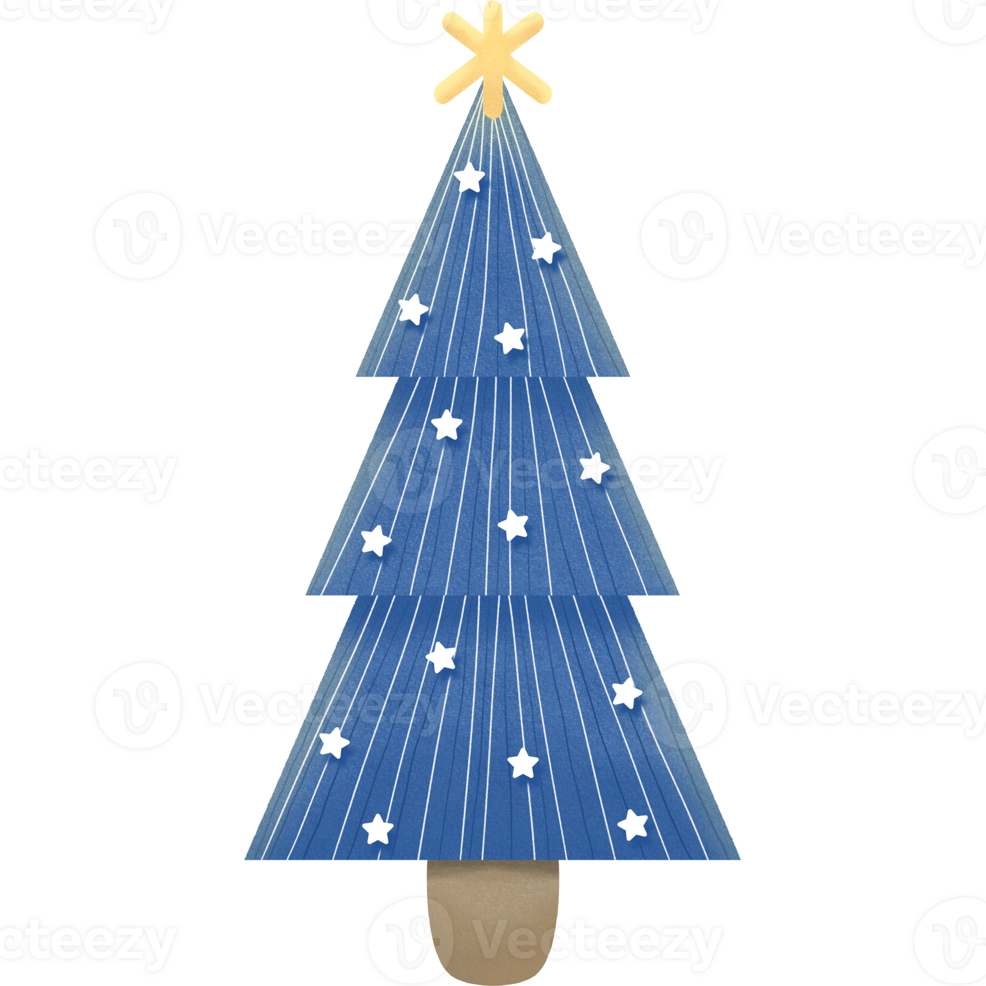 Blue Christmas tree decorations in winter 27433770 PNG