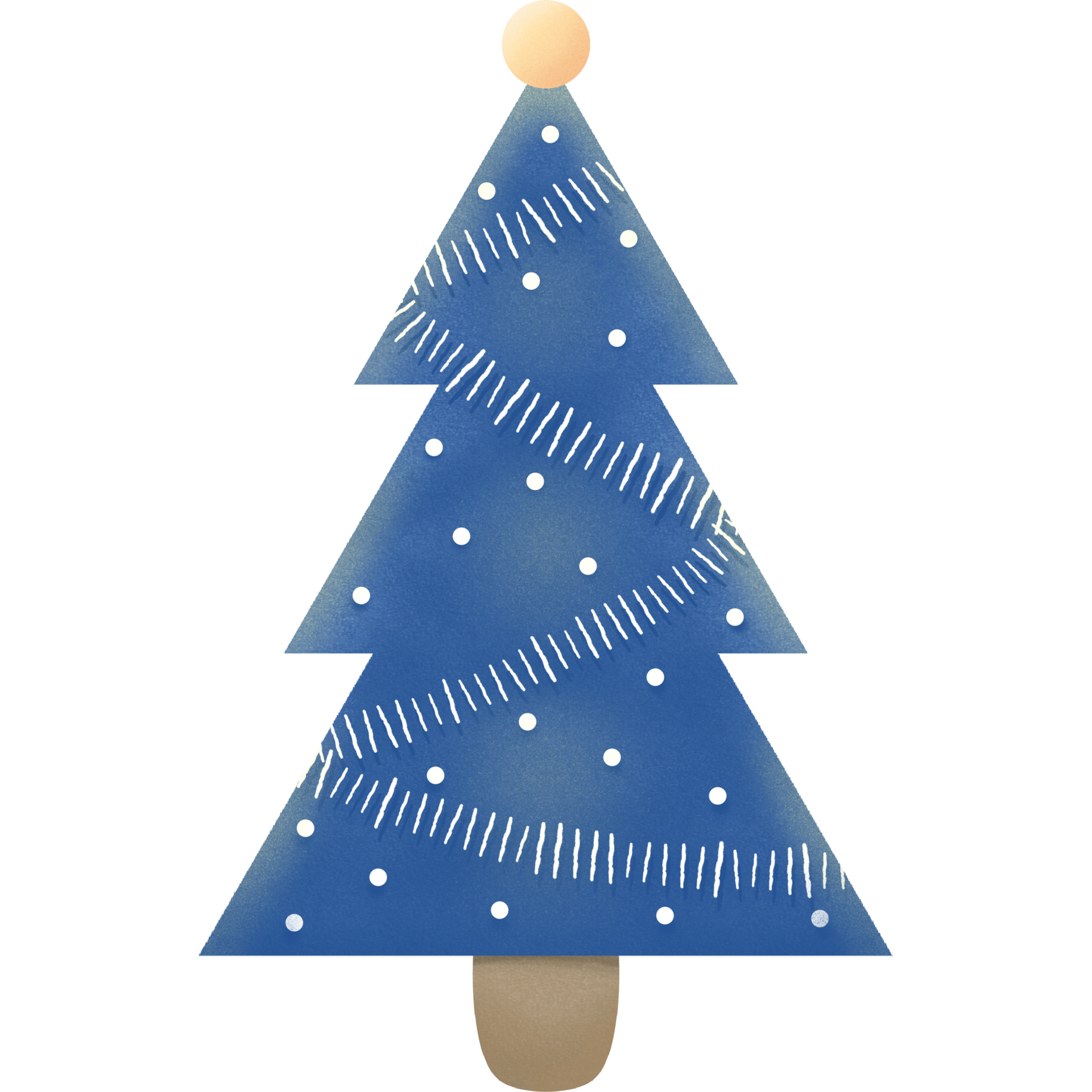Blue Christmas tree decorations in winter 27433785 PNG