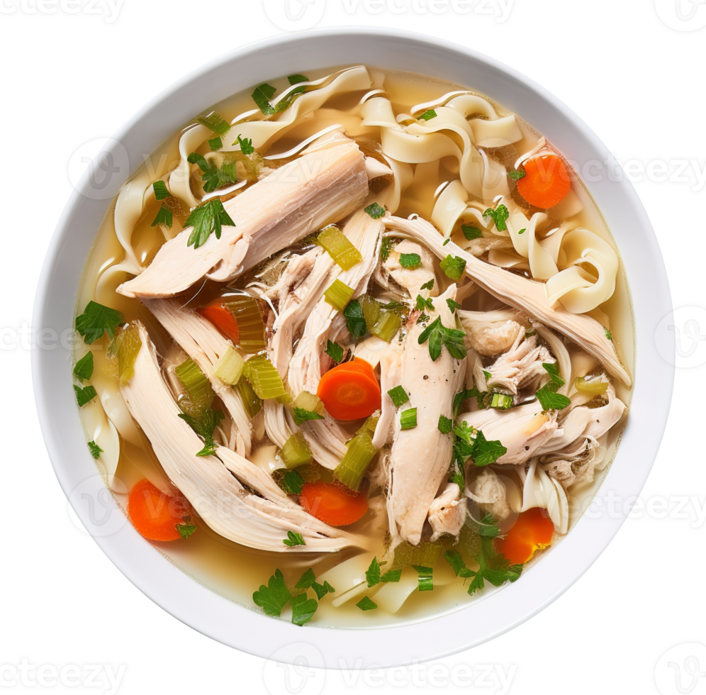 Chicken Noodle Soup, created with Generative AI png