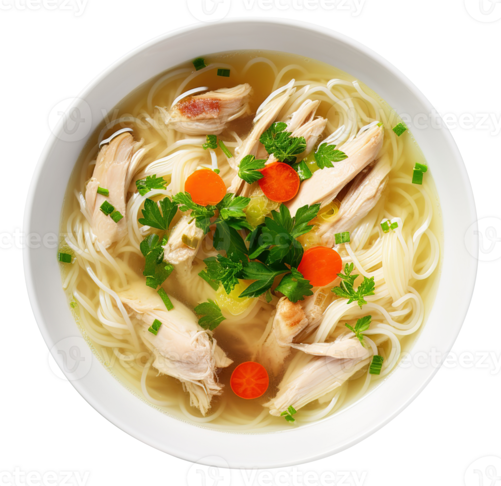 Chicken Noodle Soup, created with Generative AI png