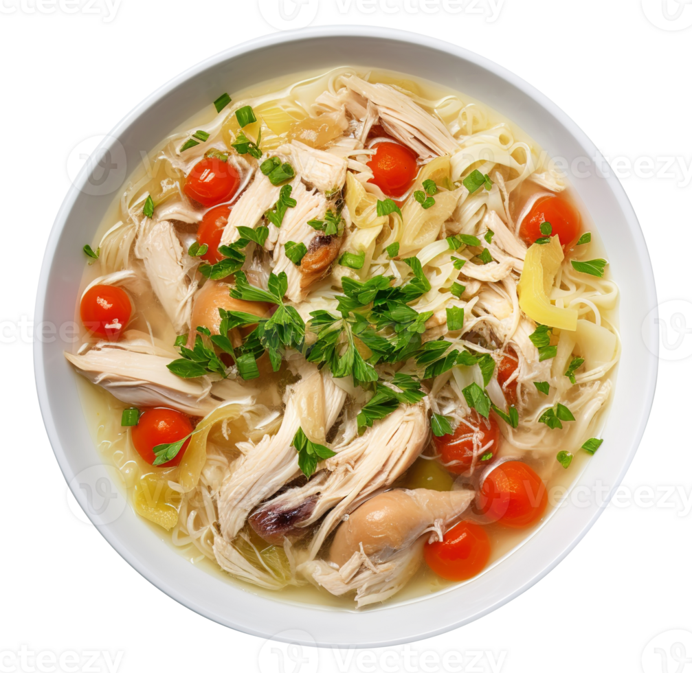 Chicken Noodle Soup, created with Generative AI png