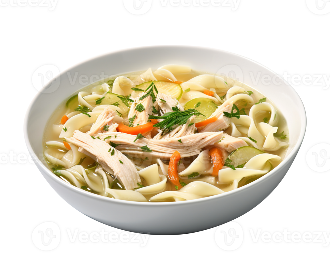 Chicken Noodle Soup Created With Generative AI 27433925 PNG