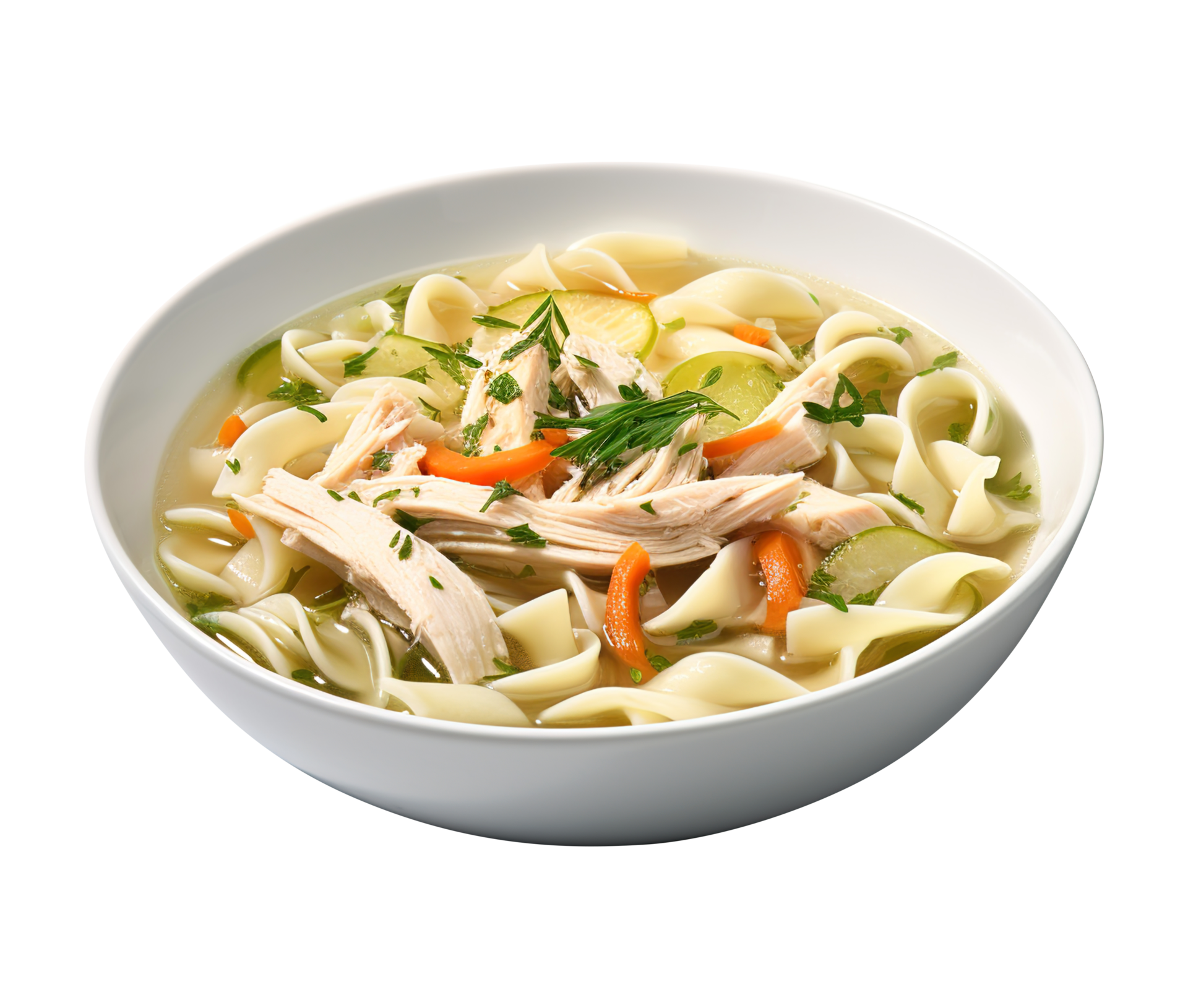 Chicken Noodle Soup, created with Generative AI 27433925 PNG
