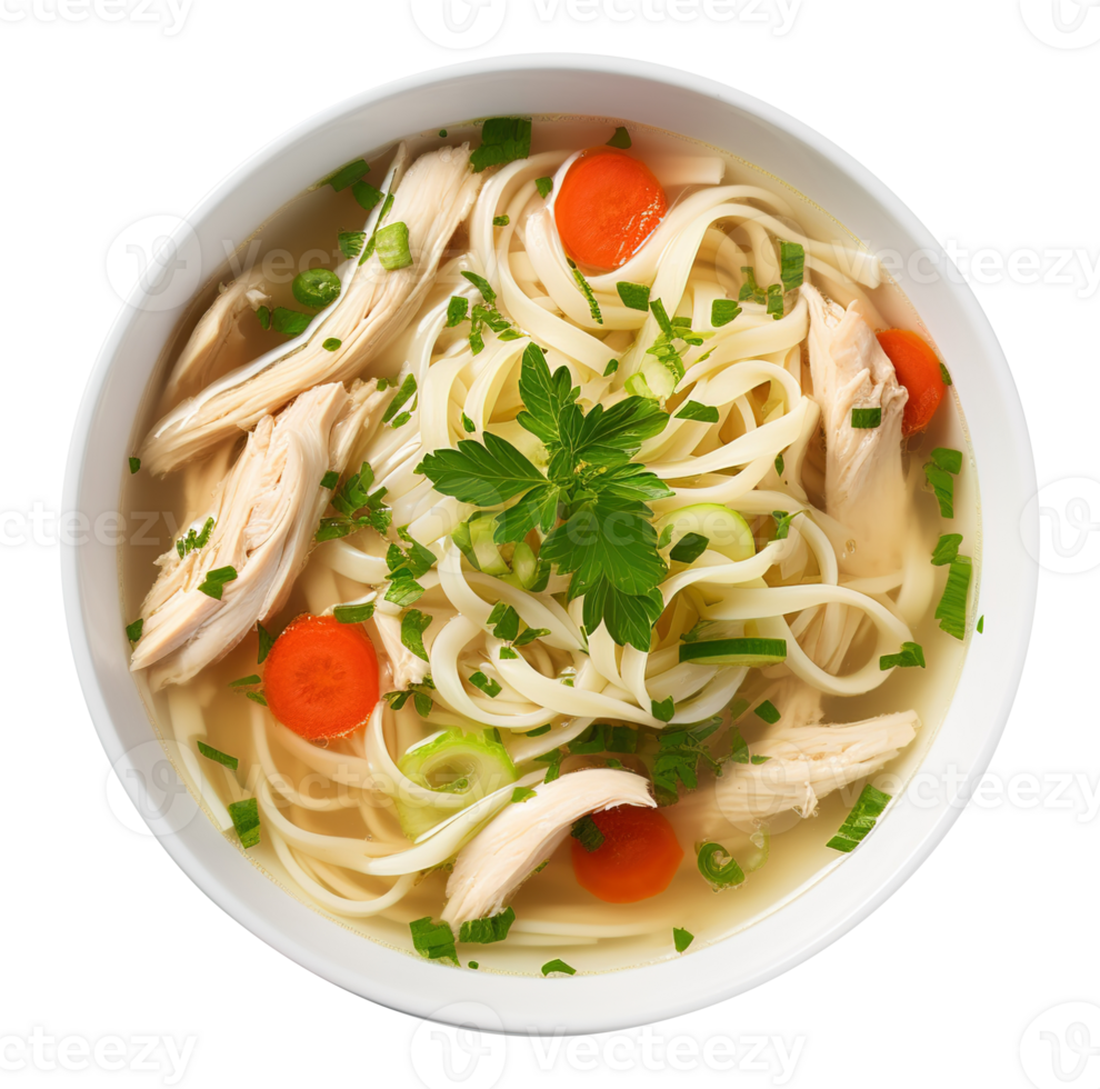 Chicken Noodle Soup, created with Generative AI png