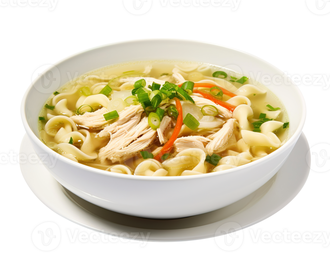 Chicken Noodle Soup, created with Generative AI png