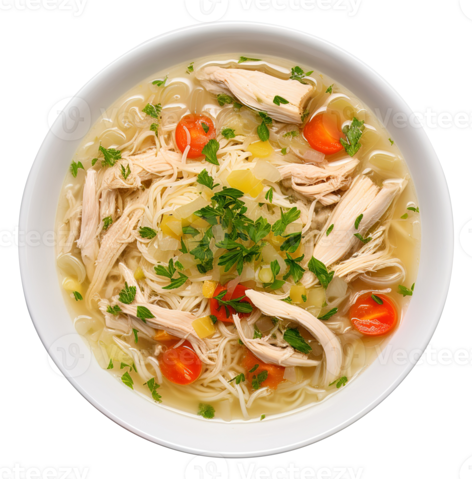 Chicken Noodle Soup, created with Generative AI png