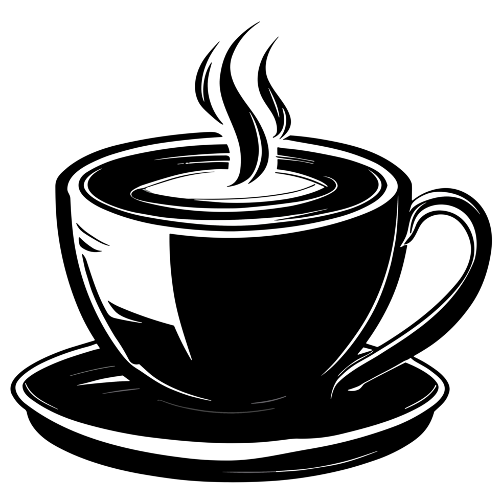 café taza en blanco fondo generativo png