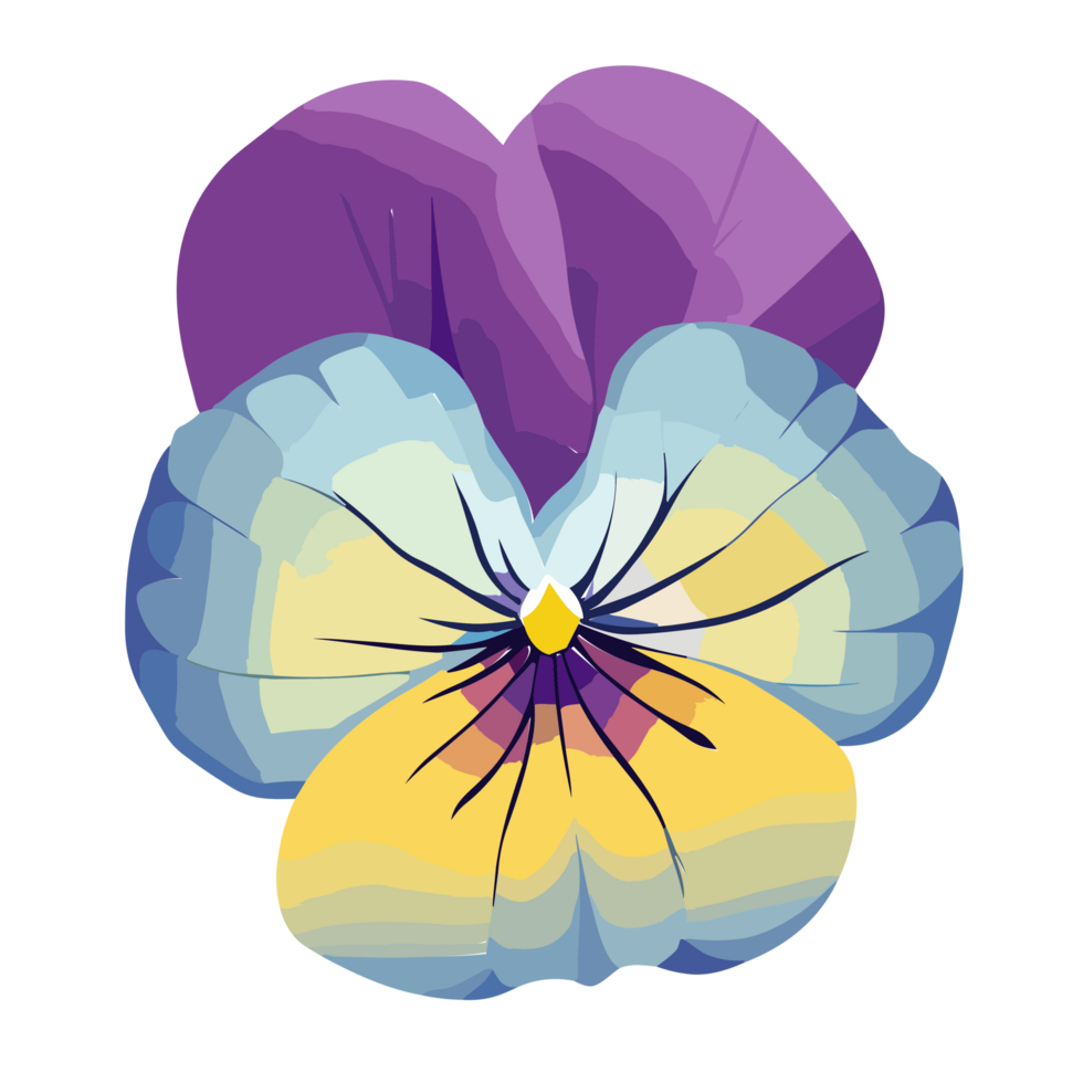 Pansy flower transparent background,Ai Generative png