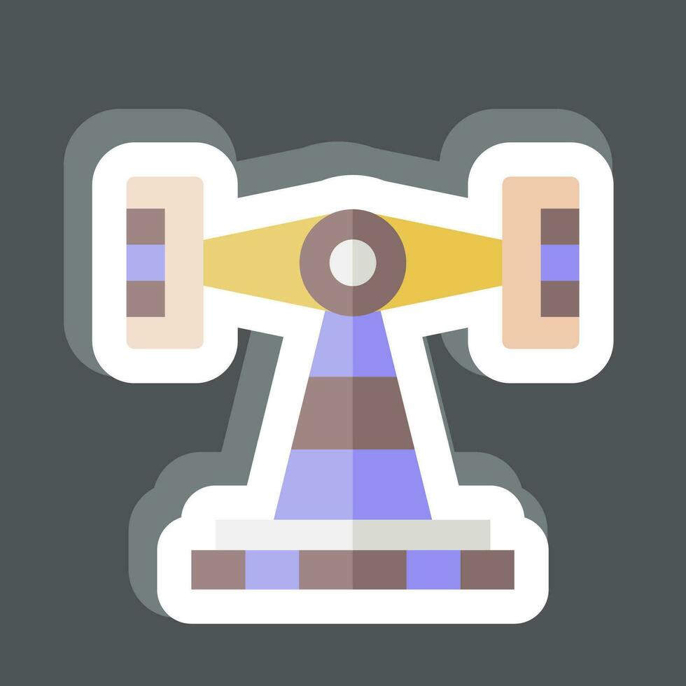Sticker Roll O Plane. related to Amusement Park symbol. glyph style. simple design editable. simple illustration vector