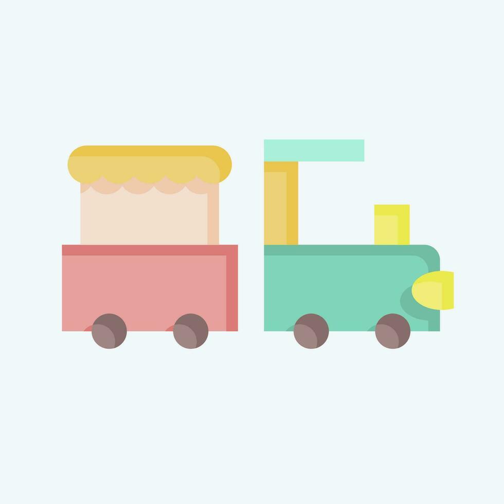 Icon Train. related to Amusement Park symbol. flat style. simple design editable. simple illustration vector