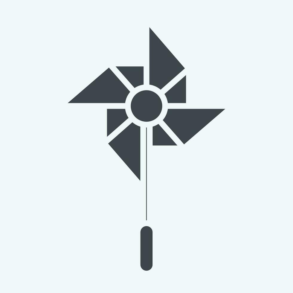 Icon Windmill. related to Amusement Park symbol. glyph style. simple design editable. simple illustration vector