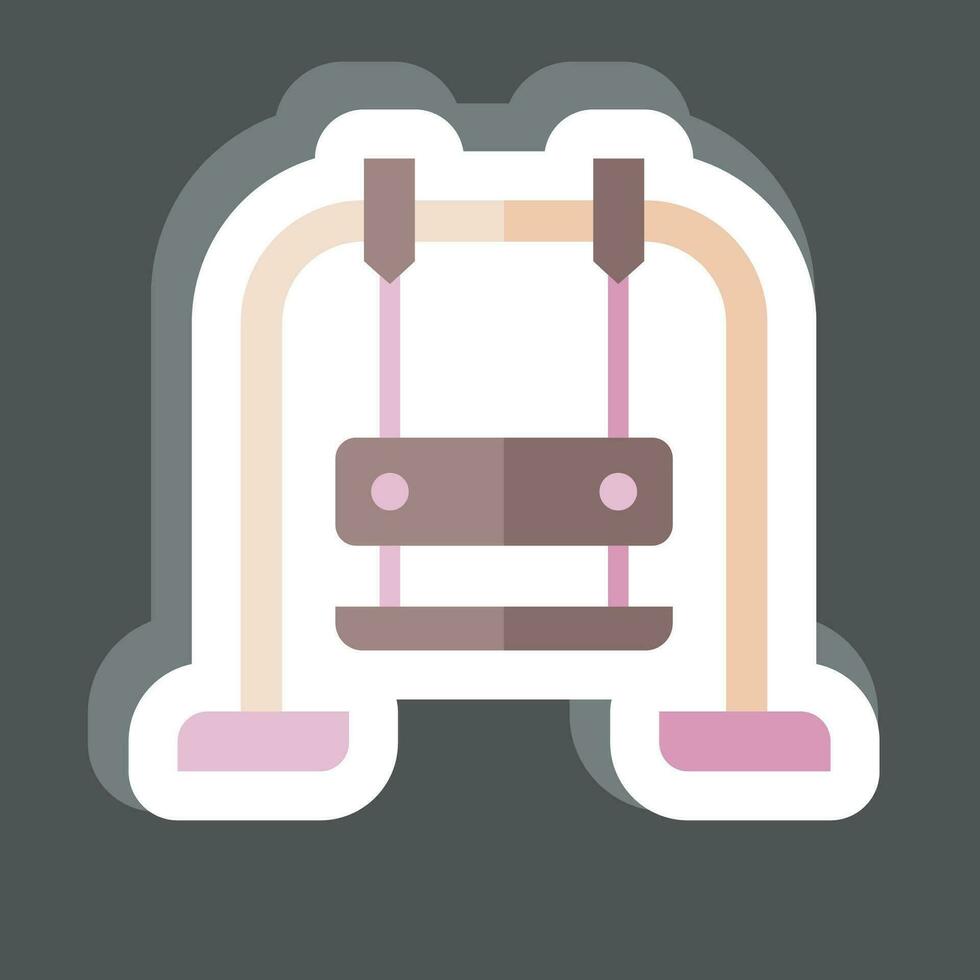 Sticker Swing. related to Amusement Park symbol. glyph style. simple design editable. simple illustration vector