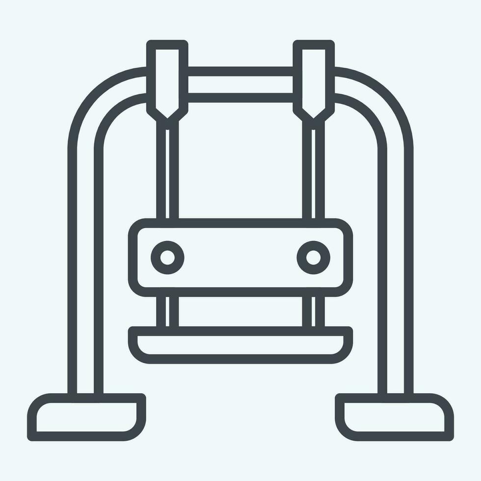 Icon Swing. related to Amusement Park symbol. line style. simple design editable. simple illustration vector