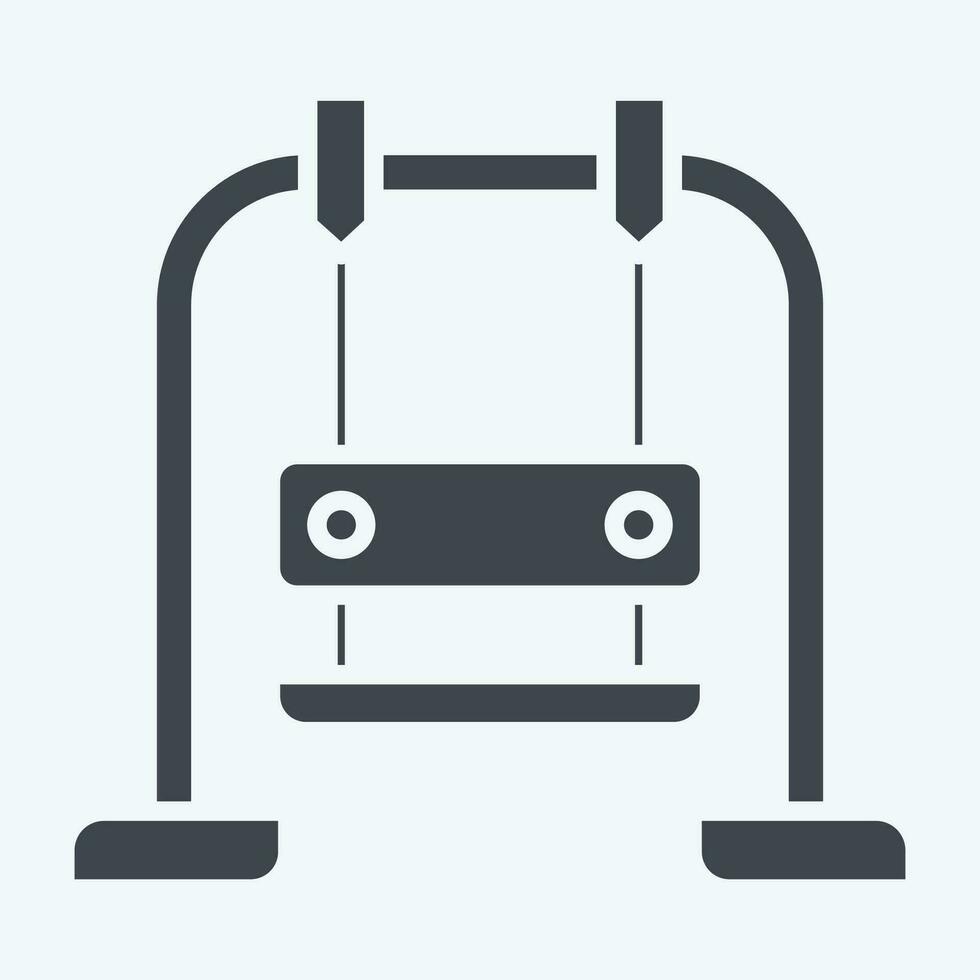 Icon Swing. related to Amusement Park symbol. glyph style. simple design editable. simple illustration vector